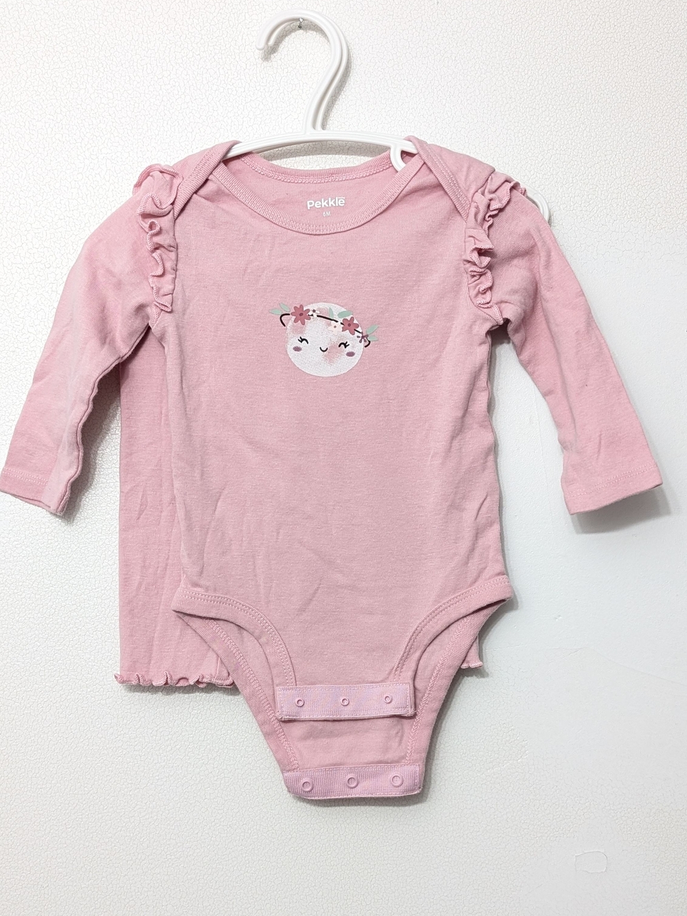Pekkle Pink Long-Sleeve Baby And Legging Set 6 M